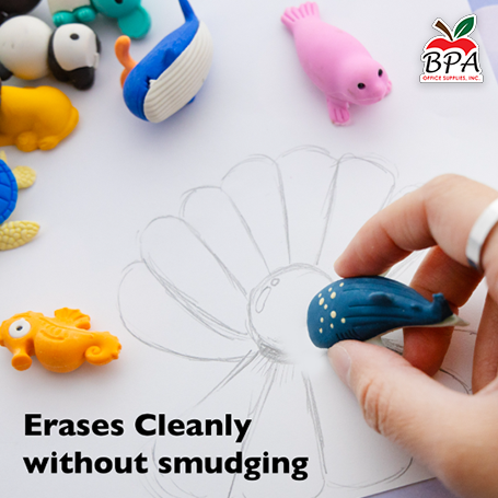 Bazic • Set de gomas de borrar "Wildlife Adventures"